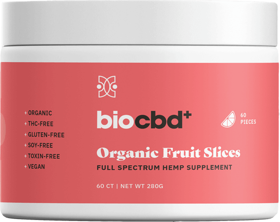 biocbdplus_fruit_slices_package A package of biocbd's organic fruit slices