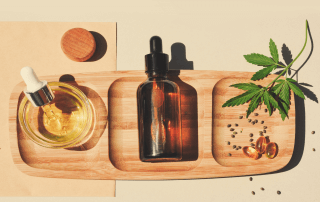 CBD oil in three different forms